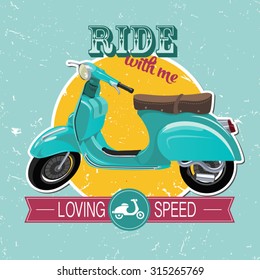 Hipster scooter print