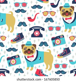 hipster seamless pattern 