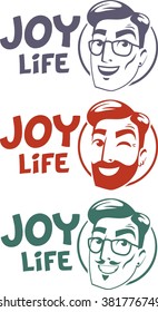 hipster set of logos enjoy life