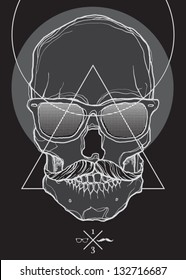 hipster skull