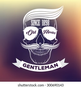 hipster Skull logo