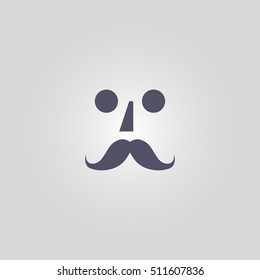 hipster smiley icon