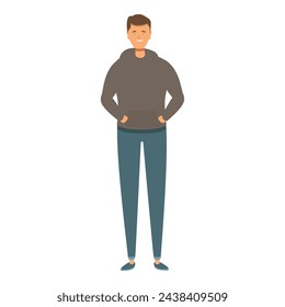Hipster student icon cartoon vector. Cute cool guy. Cute fashion culture