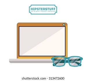 Hipster stuff digital design, vector illustration eps 10