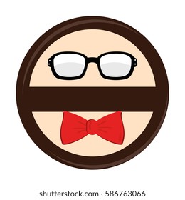 hipster style accesories icon