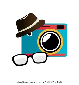hipster style accesories icon