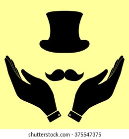 Hipster style accessories design. Flat style icon vector illustration.
