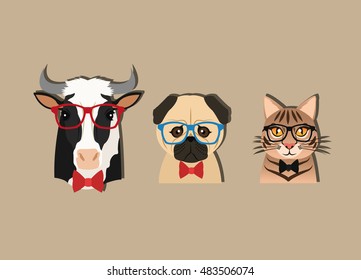 hipster style animals image 