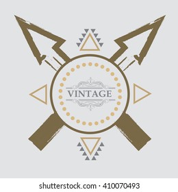 Hipster Style Background. Vintage Triangular Background. Vector.