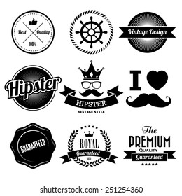 Hipster style Badge and Labels. Illustration eps10