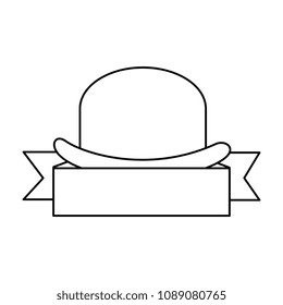 hipster style cap accessory with ribbon