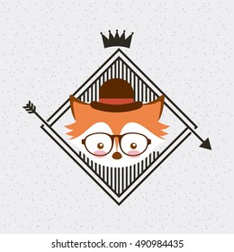 hipster style classic emblem vector illustration design