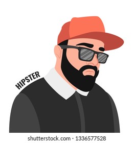 Hipster-Konzept. Vom Bärenkind aus Sicht. Vektorgrafik.
