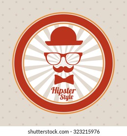 Hipster style concept with fashion icons design, vector illustration eps 10