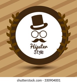 Hipster Style concept with fashion icons design, vector illustration 10 eps graphic.