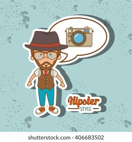 hipster style  design 