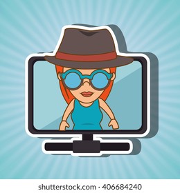 hipster style  design 