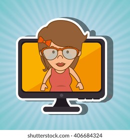 hipster style  design 