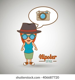 hipster style  design 