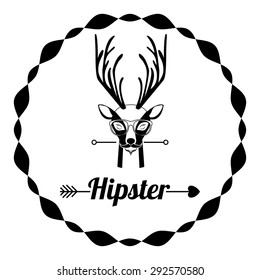 Hipster style design on animals, vector illustration