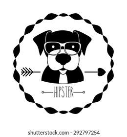 Hipster style design on animals, vector illustration