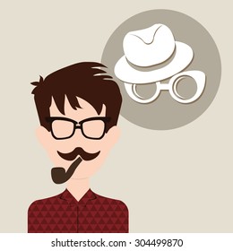 Hipster Style digital design, vector illustration 10 eps graphic