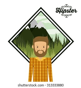 Hipster style digital design, vector illustration eps 10