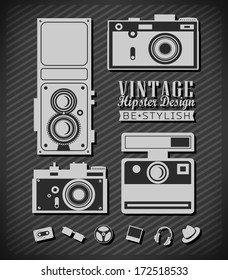 Hipster style elements and icons can be used for  retro vintage  website, info-graphics, banner