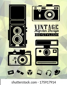 Hipster style elements and icons can be used for  retro vintage  website, info-graphics, banner