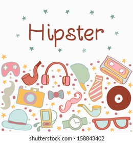 Hipster style elements and icons set for retro design. 