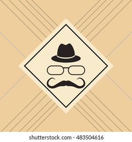 hipster style emblem image 