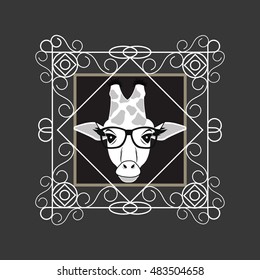 hipster style emblem image 