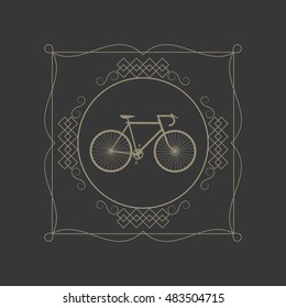 hipster style emblem image 