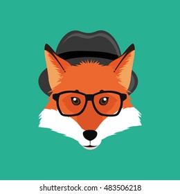 hipster style fox image 