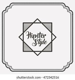 hipster style frame isolated icon vector illustration design