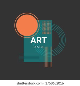 hipster style graphic geometric elements. Memphis cover design vector.