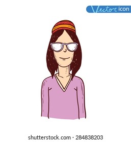 hipster style, hand drawn illustration. 