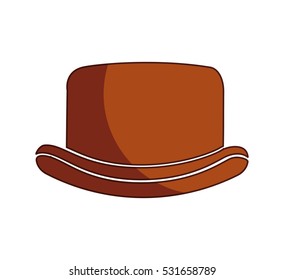 hipster style hat accessory isolated icon vector illustration design