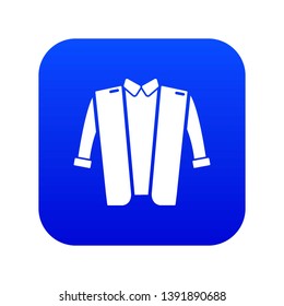 Hipster style icon blue vector isolated on white background