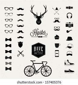 Hipster style icon set