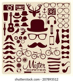 Hipster style icon set