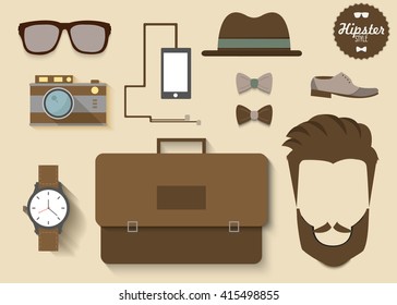 Hipster style icon set