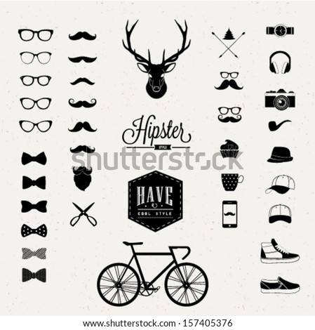 Hipster style icon set