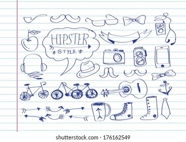 Hipster style icons set for retro design