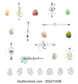 Hipster style info graphics elements set for retro design.