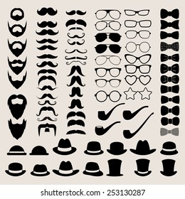 Hipster style infographics elements and icons set for retro design. Illustration eps10