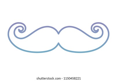 hipster style mustache icon
