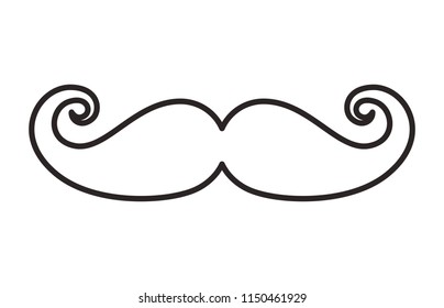 hipster style mustache icon