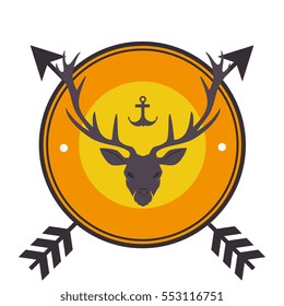 hipster style reindeer frame