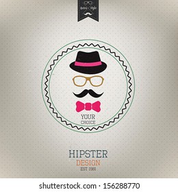 Hipster style. Retro poster. Vector
